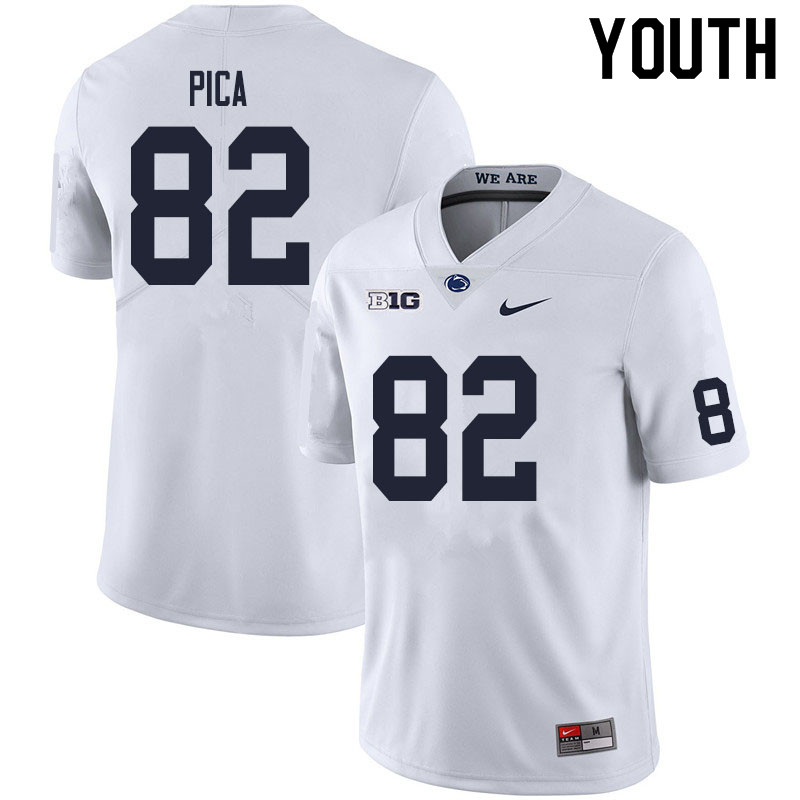 Youth #82 Cameron Pica Penn State Nittany Lions College Football Jerseys Sale-White - Click Image to Close
